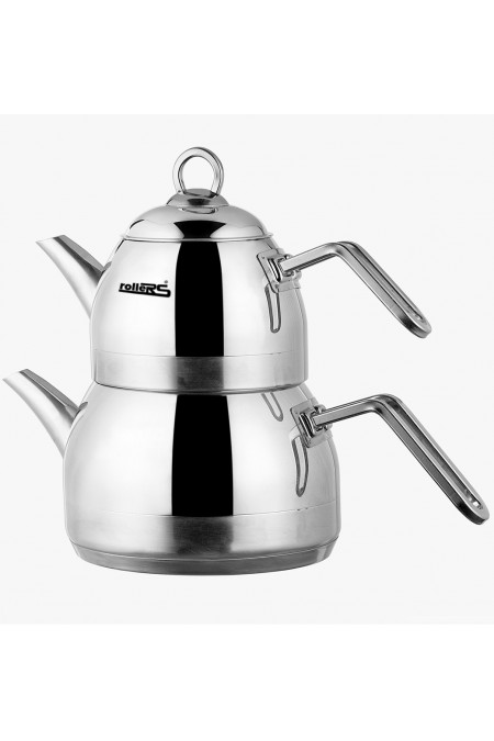 Aleda Big Size Teapot  Set with Square Metal Handle