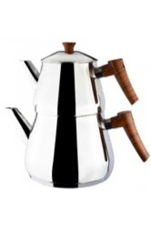 Pyramide Big Size Teapot  Set with Wooden Bakkalide Handle