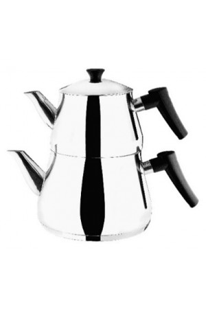 Pyramide Big Size Teapot  Set with Black Bakkalide Handle